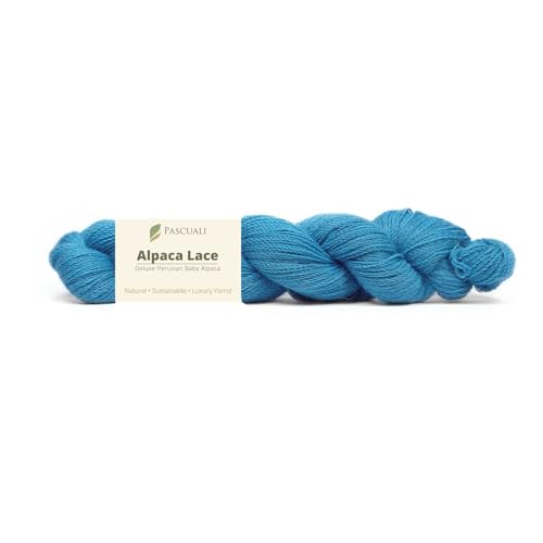 PASCUALI Alpaca Lace |Strickwolle aus 100% Alpakawolle, Alpaka Wolle zum Stricken und Häkeln, 1 Strang - 50g, Farbe:Himmel 44 von Pascuali