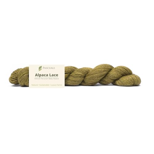 PASCUALI Alpaca Lace |Strickwolle aus 100% Alpakawolle, Alpaka Wolle zum Stricken und Häkeln, 1 Strang - 50g, Farbe:Kiwi 38 von Pascuali