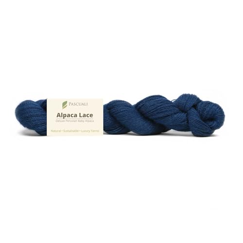 PASCUALI Alpaca Lace |Strickwolle aus 100% Alpakawolle, Alpaka Wolle zum Stricken und Häkeln, 1 Strang - 50g, Farbe:Kobalt 13 von Pascuali