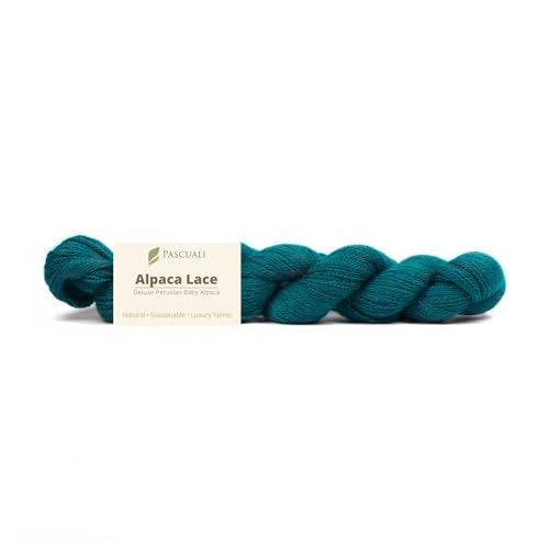 PASCUALI Alpaca Lace |Strickwolle aus 100% Alpakawolle, Alpaka Wolle zum Stricken und Häkeln, 1 Strang - 50g, Farbe:Neptun 46 von Pascuali