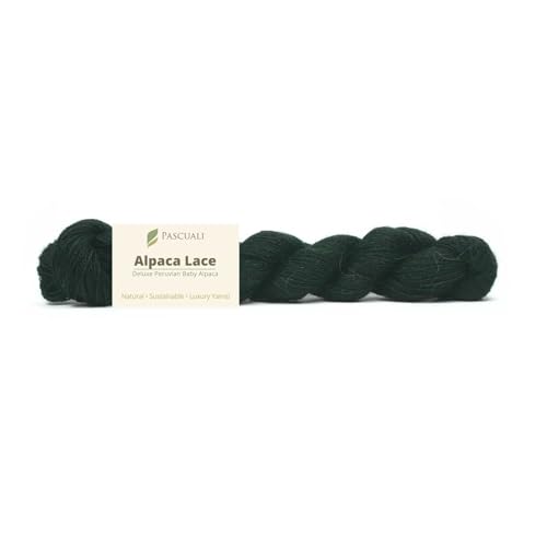 PASCUALI Alpaca Lace |Strickwolle aus 100% Alpakawolle, Alpaka Wolle zum Stricken und Häkeln, 1 Strang - 50g, Farbe:Smaragd 36 von Pascuali