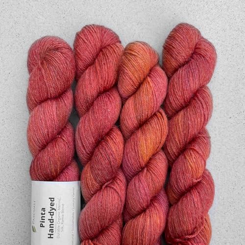 50 g Pascuali Pinta Handgefärbt | 60% Schurwolle (Bio Merino extrafein), 20% Seide (Maulbeerseide), 20% Ramie, Farbe:Pumpkin 210 von Pascuali