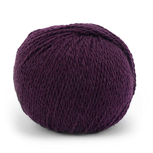 50 g Pascuali Tibetan | 70% Schurwolle (Merino Ultrafine), 30% Yakwolle, Farbe:Aubergine 103 von Pascuali