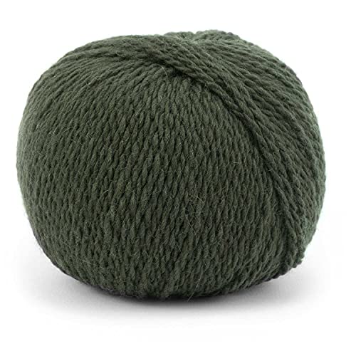 50 g Pascuali Tibetan | 70% Schurwolle (Merino Ultrafine), 30% Yakwolle, Farbe:Olive 124 von Pascuali