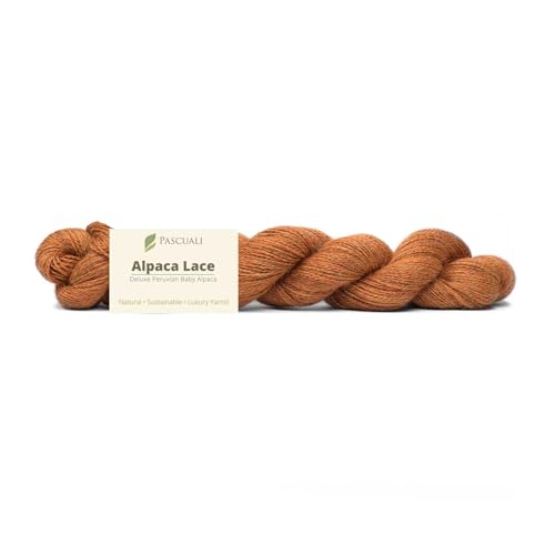 PASCUALI Alpaca Lace |Strickwolle aus 100% Alpakawolle, Alpaka Wolle zum Stricken und Häkeln, 1 Strang - 50g, Farbe:Camel 39 von Pascuali