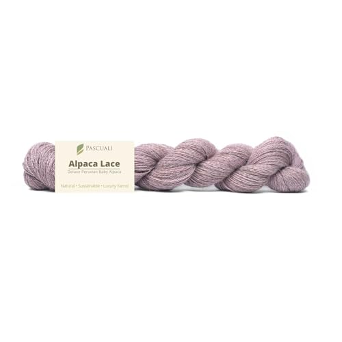 PASCUALI Alpaca Lace |Strickwolle aus 100% Alpakawolle, Alpaka Wolle zum Stricken und Häkeln, 1 Strang - 50g, Farbe:Malve 27 von Pascuali