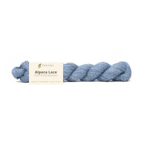 PASCUALI Alpaca Lace |Strickwolle aus 100% Alpakawolle, Alpaka Wolle zum Stricken und Häkeln, 1 Strang - 50g, zum Stricken und Häkeln, Farbe:Eis 28 von Pascuali