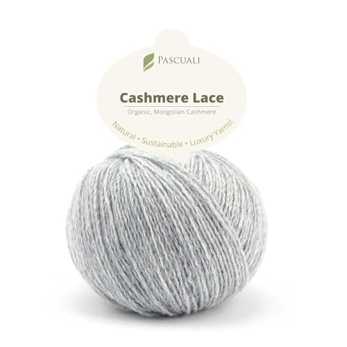 PASCUALI | Bio Cashmere Lace. Strickwolle aus 100% Kaschmirwolle Wolle zum Stricken und Häkeln, 1 Knäuel - 25g - Farbe: Feder 06 von Pascuali