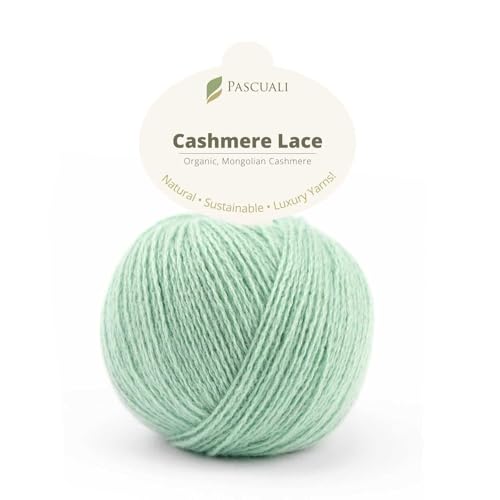 PASCUALI | Bio Cashmere Lace. Strickwolle aus 100% Kaschmirwolle Wolle zum Stricken und Häkeln, 1 Knäuel - 25g - Farbe: Karibik 48 von Pascuali