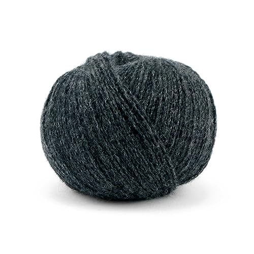 PASCUALI | Bio Cashmere Lace. Strickwolle aus 100% Kaschmirwolle Wolle zum Stricken und Häkeln, 1 Knäuel - 25g - Farbe: Kohle 02 von Pascuali