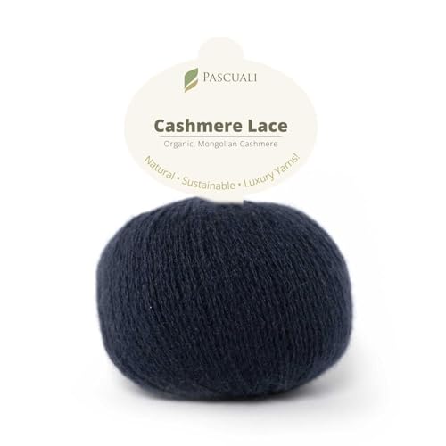 PASCUALI | Bio Cashmere Lace. Strickwolle aus 100% Kaschmirwolle Wolle zum Stricken und Häkeln, 1 Knäuel - 25g - Farbe: Kosmos 42 von Pascuali