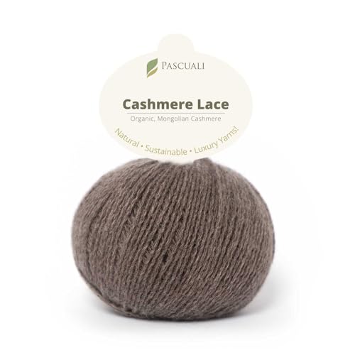 PASCUALI | Bio Cashmere Lace. Strickwolle aus 100% Kaschmirwolle Wolle zum Stricken und Häkeln, 1 Knäuel - 25g - Farbe: Marone 16 von Pascuali