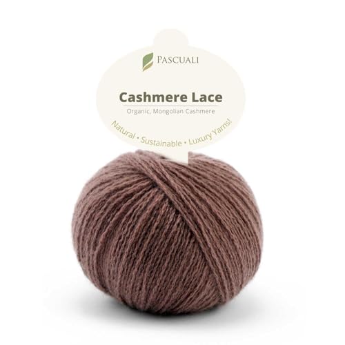 PASCUALI | Bio Cashmere Lace. Strickwolle aus 100% Kaschmirwolle Wolle zum Stricken und Häkeln, 1 Knäuel - 25g - Farbe: Muskat 12 von Pascuali