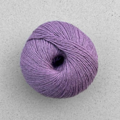 PASCUALI | Puno Winikunka | Strickwolle aus 70% Baumwolle (Bio) und 30% Alpakawolle Alpaka Wolle Alpaca Baby zum Stricken und Häkeln, 1 Knäuel - 50g - Farbe:Orchidee 77 von Pascuali