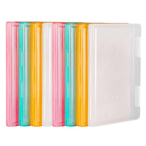 Pasdrucn Plastic File Organiser Boxes, A4 Aktenbox, Waterproof Portable Folders, Plastic Supplies Holder, Durchscheinend Kunststoff Tragbare Archivbox, Transparent Box Files for Magazines (8Pcs) von Pasdrucn