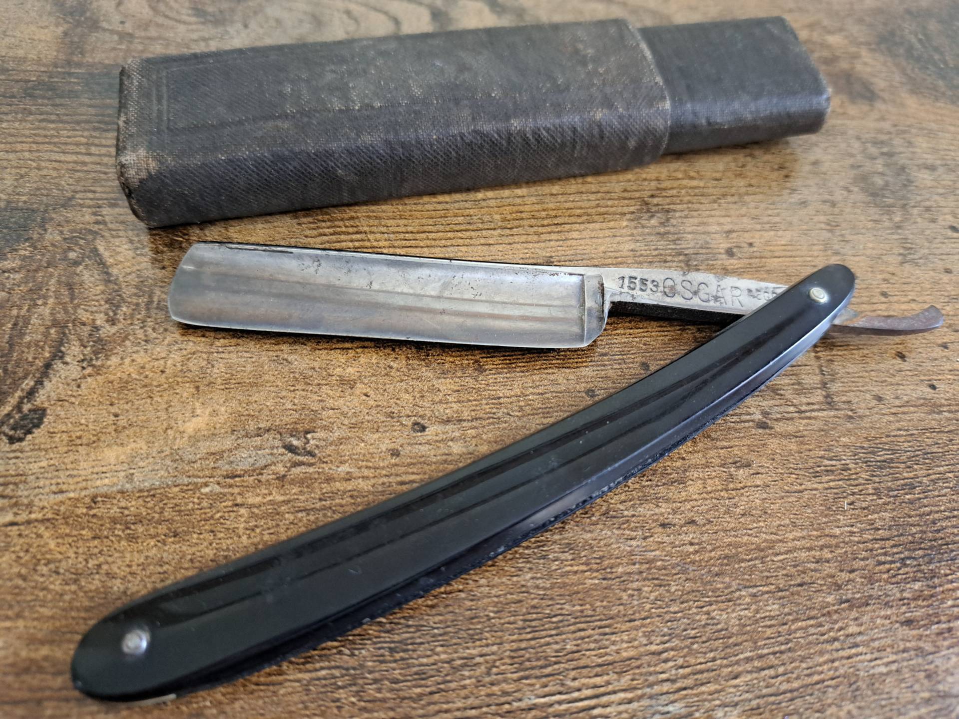 Vintage Osgar Silver Steel German Cut Throat, Rasiermesser, Nassrasur, Rasierzubehör Für Herren von PastNFutureUK