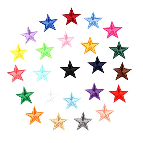 24pcs Mini Star Patches verschiedene Farben gestickt von Pastoralist