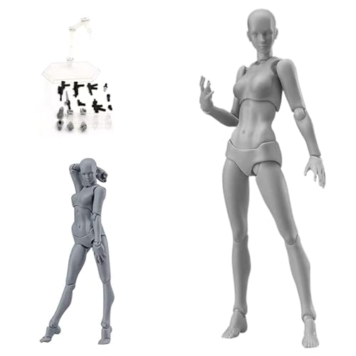 Body Actionfiguren, 5.1inch Künstler Manikin Actionfigur mit Stand & Accessoires, Gesten menschliche Körperzeichnungsfigur Model für Künstler skizzieren, Malerei (weiblich) von Pastoralist