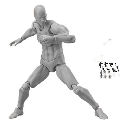 Body Actionfiguren, 5.9inch Künstler Manikin Actionfigur mit Stand & Accessoires, Gesten menschlicher Körper Zeichnung Figurenmodell für Künstler skizzieren, malen (männlich) von Pastoralist