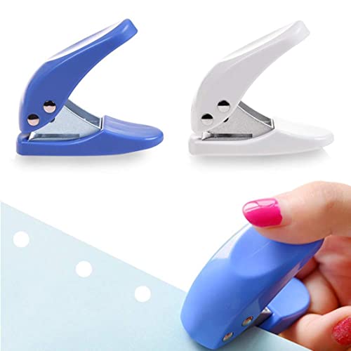 Hole Punch, Einzelloch Punch Hole Punch Einer schwerer Loch -Loch -Punch -Mini -Papier 1 Loch Puncher, tragbarer Taschenpuncher, 10 Blätter gleichzeitig, zufällige Farbe (2pcs) | Hefter von Pastoralist