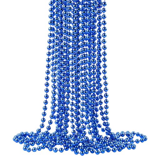 Pastoralist 100pcs Perlen Halskette, Blue Mardi Gras Perlen, 33 -Zoll von Pastoralist