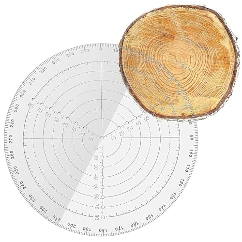 Pastoralist Center Finder Tool 12 Zoll rund verdickte klare Acrylholz -Holzdrehwerkzeuge, praktische Holzreden -Accessoires für Kunsthandwerk handgefertigt von Pastoralist