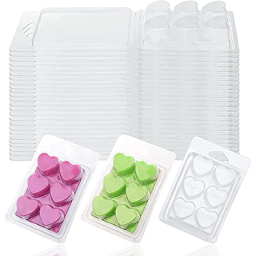 Pasyauer 30 Packungen Wachs Schmelzen Muschelformen, Wachs Schmelzen Muscheln Wachs Schmelzen Liebe TablettbehäLter für Dochtlose Wachsschmelzkerzen von Pasyauer