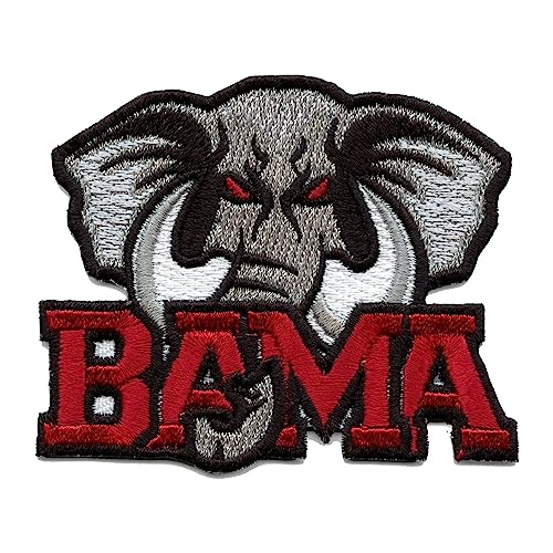 Alabama Elefant Patch BAMA Logo Bügelbild bestickt, Custom, One Size von Patch Collection