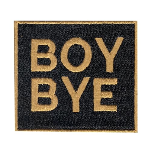 Aufnäher mit Aufschrift "Boy Bye", zum Aufbügeln, bestickt von Patch Collection