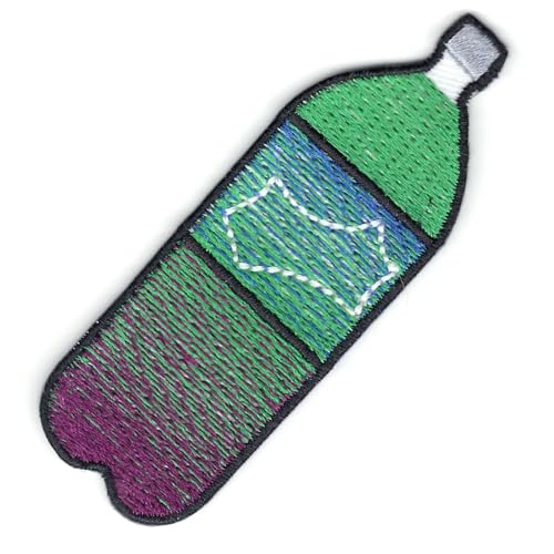 Flicken zum Aufbügeln, Motiv: Purple Drank Sirup, 2 Liter Soda-Flasche, Emoji-Logo, bestickt von Patch Collection