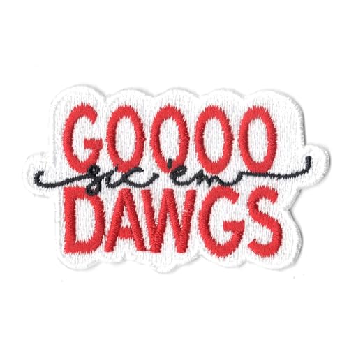 Georgia Pride Gooo Sic 'em Dawgs Aufnäher Sport bestickt zum Aufbügeln von Patch Collection