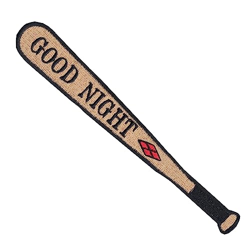 Goodnight Baseballschläger zum Aufbügeln, Rot, 1" Wide X 5" Tall von Patch Collection