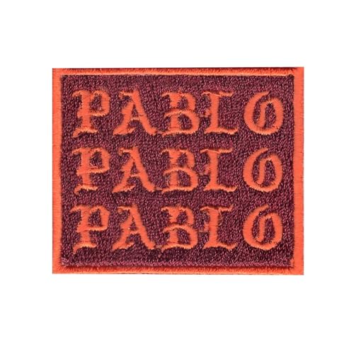 Pablo Emoji-Aufnäher, Namensschild, zum Aufnähen oder Aufbügeln, bestickt von Patch Collection