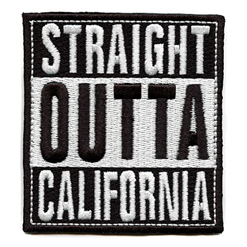 Straight Outta California Patch bestickt zum Aufbügeln oder Aufnähen von Patch Collection