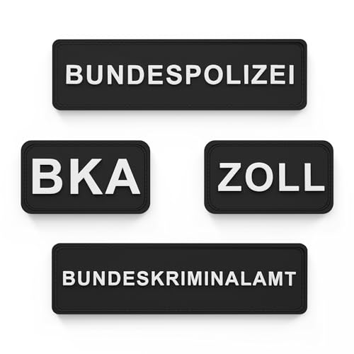 Patch Force - BKA Rubber Patch in den Maßen 8 cm x 5 cm als Abzeichen für Polizeiuniform, Polizeiweste, Einsatztasche, Jacke oder Rucksack - Polizei Ausrüstung von Patch Force