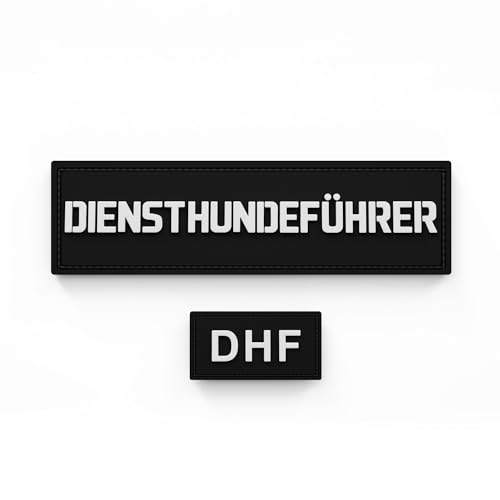 Patch Force - Diensthundeführer Rubber Patch in den Maßen 15,0 cm x 4,0 cm - Als Abzeichen für Polizei und Bundeswehr - K9, Diensthund, Hundetrainer von Patch Force