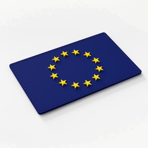 Patch Force - EU Flagge Rubber Patch (farbig) 8 x 5 cm - Als Abzeichen für Uniformen, Schutzweste, Einsatztasche, Jacke oder Rucksack - Für Bundeswehr, Polizei und Militär von Patch Force