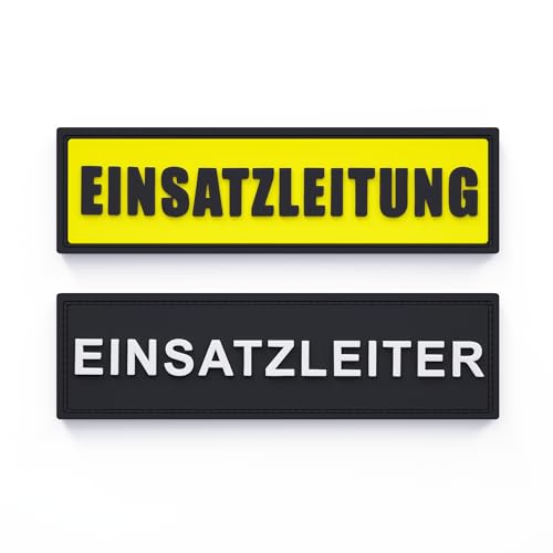 Patch Force - Einsatzleiter Rubber Patch in den Maßen 15cm x 4cm - Für Polizei, Feuerwehr, Bundeswehr und Einsatzleiter - Zum Anbringen auf Jacke, Weste, Uniform, Rucksack, Tasche von Patch Force