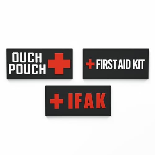 Patch Force - First Aid Kit Rubber Patch für Bundeswehr, Polizei und Feuerwehr - Als Patch für taktische Rucksäcke, medizinische Taschen, Erste-Hilfe-Kits, IFAK - 7 cm x 3cm von Patch Force