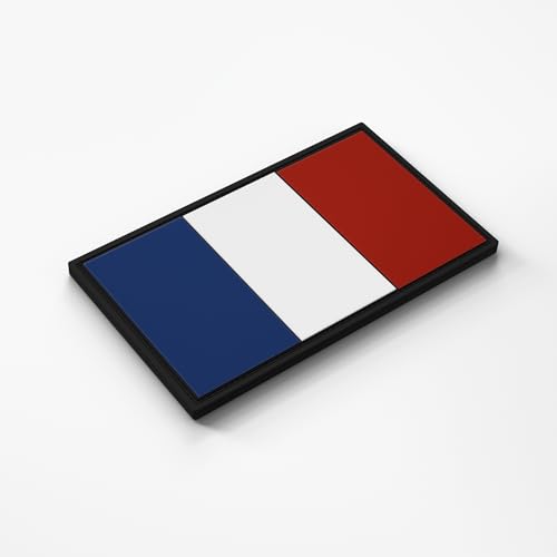 Patch Force - Frankreich Flagge Rubber Patch (farbig) 8 x 5 cm - Als Abzeichen für Uniformen, Schutzweste, Einsatztasche, Jacke oder Rucksack - Für Bundeswehr, Polizei und Militär von Patch Force