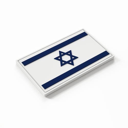 Patch Force - Israel Flagge Rubber Patch (farbig) 8 x 5 cm - Als Abzeichen für Uniformen, Schutzweste, Einsatztasche, Jacke oder Rucksack - Für Bundeswehr, Polizei und Militär von Patch Force