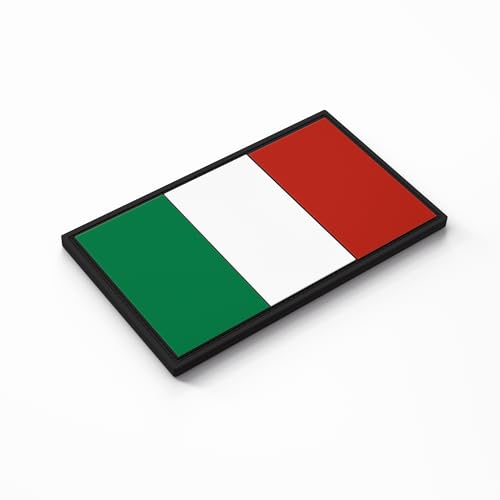 Patch Force - Italien Flagge Rubber Patch (farbig) 8 x 5 cm - Als Abzeichen für Uniformen, Schutzweste, Einsatztasche, Jacke oder Rucksack - Für Bundeswehr, Polizei und Militär von Patch Force