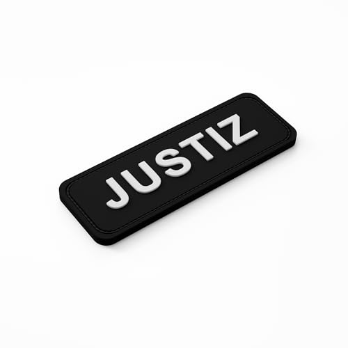 Patch Force - Justiz Ausrüstung - Justiz Patch als Abzeichen für Justizuniform, Schutzweste, Einsatztasche, Jacke oder Rucksack - 3D rubber klett patch - 12 x 4 cm von Patch Force