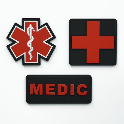 Patch Force - Medic Sanitäter Rubber Patch für Bundeswehr, Polizei und Feuerwehr - Als Patch für taktische Rucksäcke, medizinische Taschen, Erste-Hilfe-Kits, First Aid Pouch - 7cm x 3cm von Patch Force