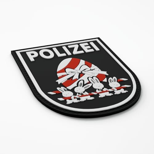 Patch Force - Polizei Patch Ostern (farbig) - Als Abzeichen für Polizeiuniform, Schutzweste, Einsatztasche, Jacke, Kostüm oder Rucksack - 3D rubber klett patch von Patch Force