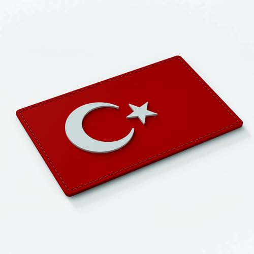 Patch Force - Türkei Flagge Rubber Patch (farbig) 8 x 5 cm - Als Abzeichen für Uniformen, Schutzweste, Einsatztasche, Jacke oder Rucksack - Für Bundeswehr, Polizei und Militär von Patch Force