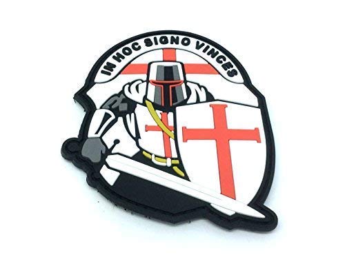 Crusader 'In Hoc Signo Vinces ' Knights Templar Morale Patch PVC Airsoft Paintball Klett Emblem Abzeichen von Patch Nation