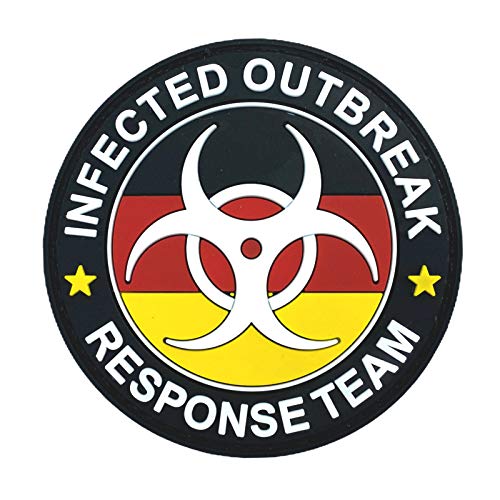 Deutsches Deutschland Flagge Infected Outbreak Response Team Im Dunkeln Leuchten PVC Airsoft Paintball Klettverschluss-Flecken Cosplay Fan Patch Deutsches Deutschland Flagge Infected Outbreak Response Team Im Dunkeln Leuchten PVC Airsoft Paintball Klettverschluss-Flecken Cosplay Fan Patch von Patch Nation