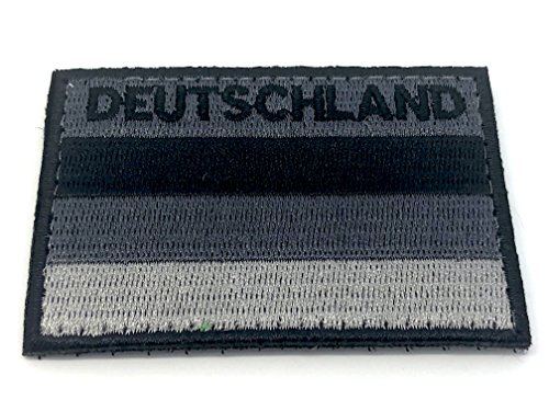 Deutschland Gedämpft Schwarz Flagge Cosplay Bestickt Airsoft Klett-Patch von VORAGA