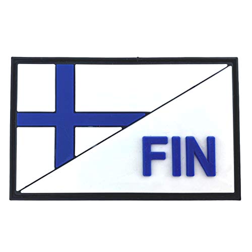 Finnland Finnisch Diagonale FIN Flagge Taktisch Airsoft PVC Klett Emblem Abzeichen Patch von Patch Nation